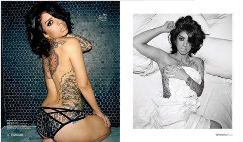 Inked Magazine was so fascinated by Crystal's tattoos and sexy sultry look, 